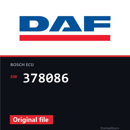 DAF CF85 378086 original ECU file