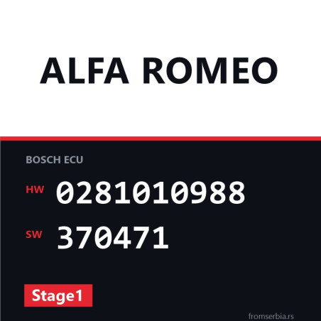 Alfa Romeo 156 0281010988 370471 Stage1 tuning file