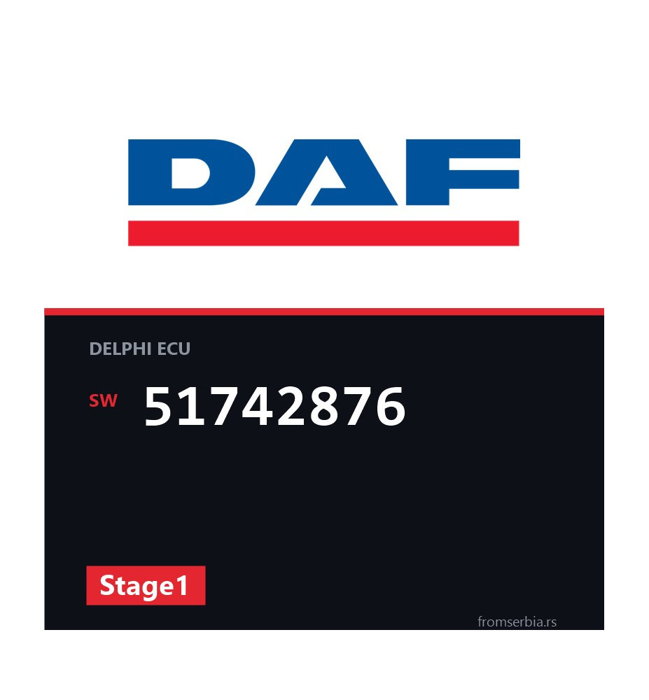 DAF CF 51742876 Stage1 tuning file