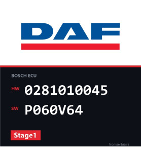 DAF CF85 0281010045 P060V64 Stage1 tuning file