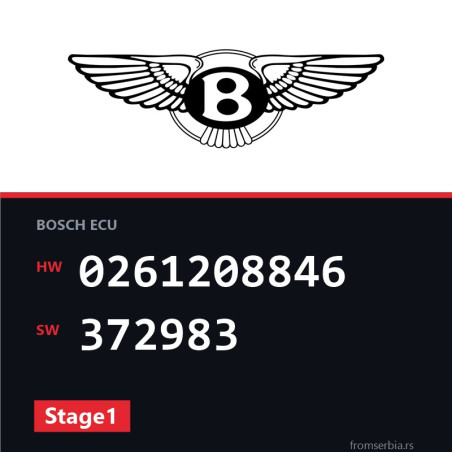 Bentley Continental 0261208846 372983 Stage1 tuning file