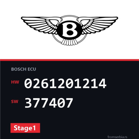 Bentley Continental 0261201214 377407 Stage1 tuning file