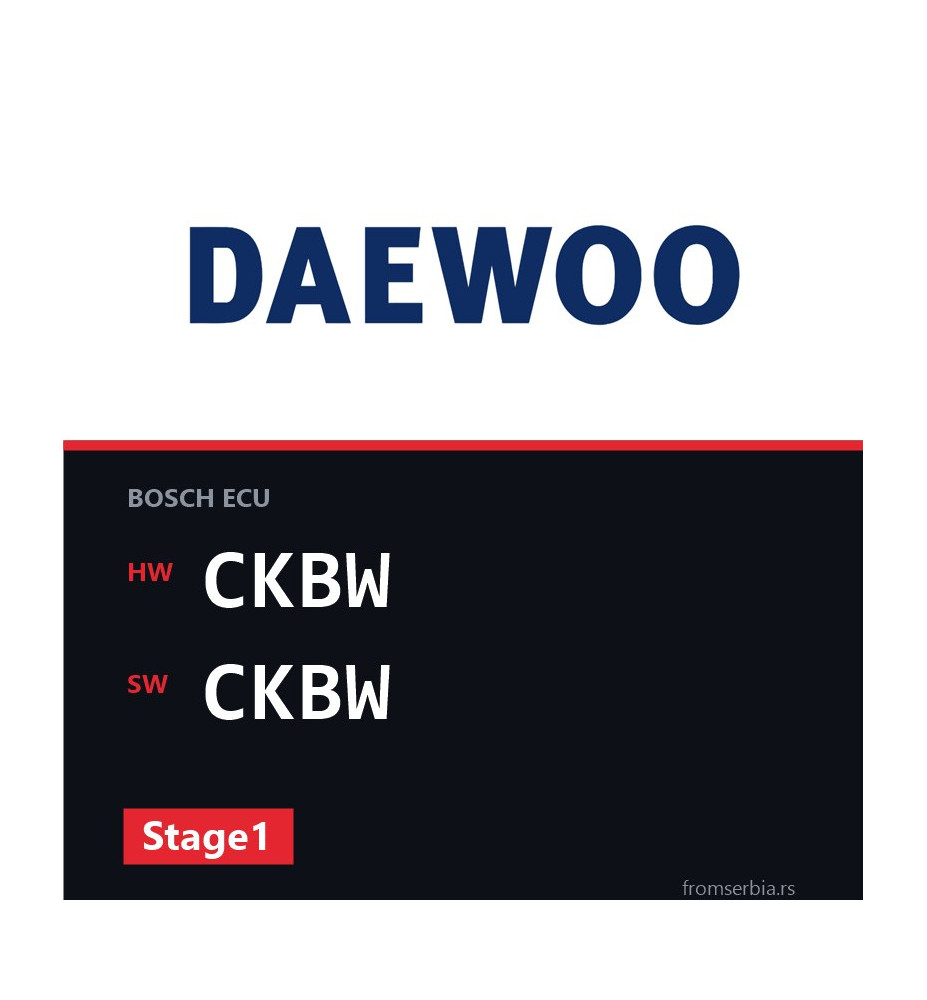 Daewoo Nuberia CKBW CKBW Stage1 tuning file