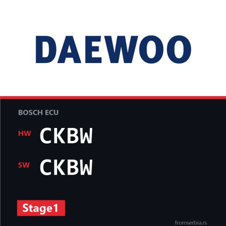 Daewoo Nuberia CKBW CKBW Stage1 tuning file