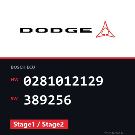 Dodge Caliber 0281012129 389256 Stage1 / Stage2 tuning file