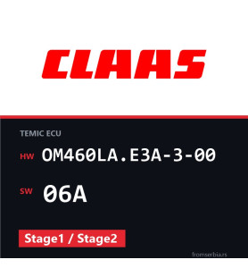 Claas Jaguar OM460LA.E3A-3-00 06A Stage1 / Stage2 tuning file