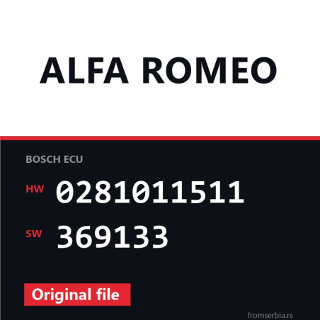 Alfa Romeo GT 0281011511 369133 original ECU file