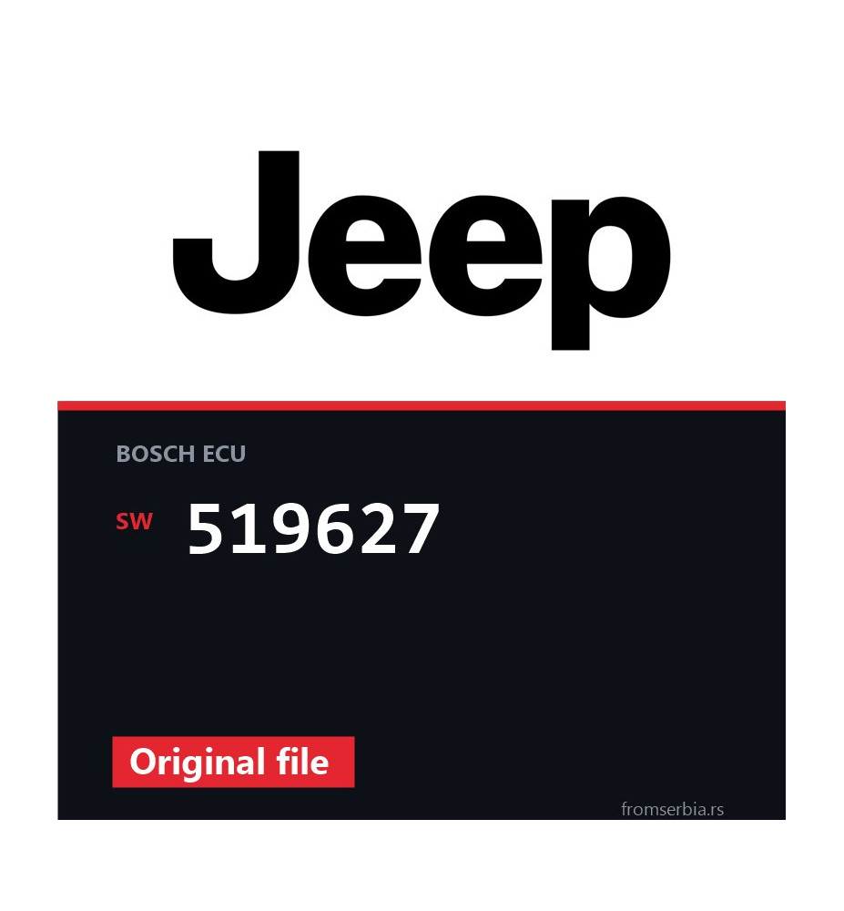 Jeep wrangler 519627 original ECU file