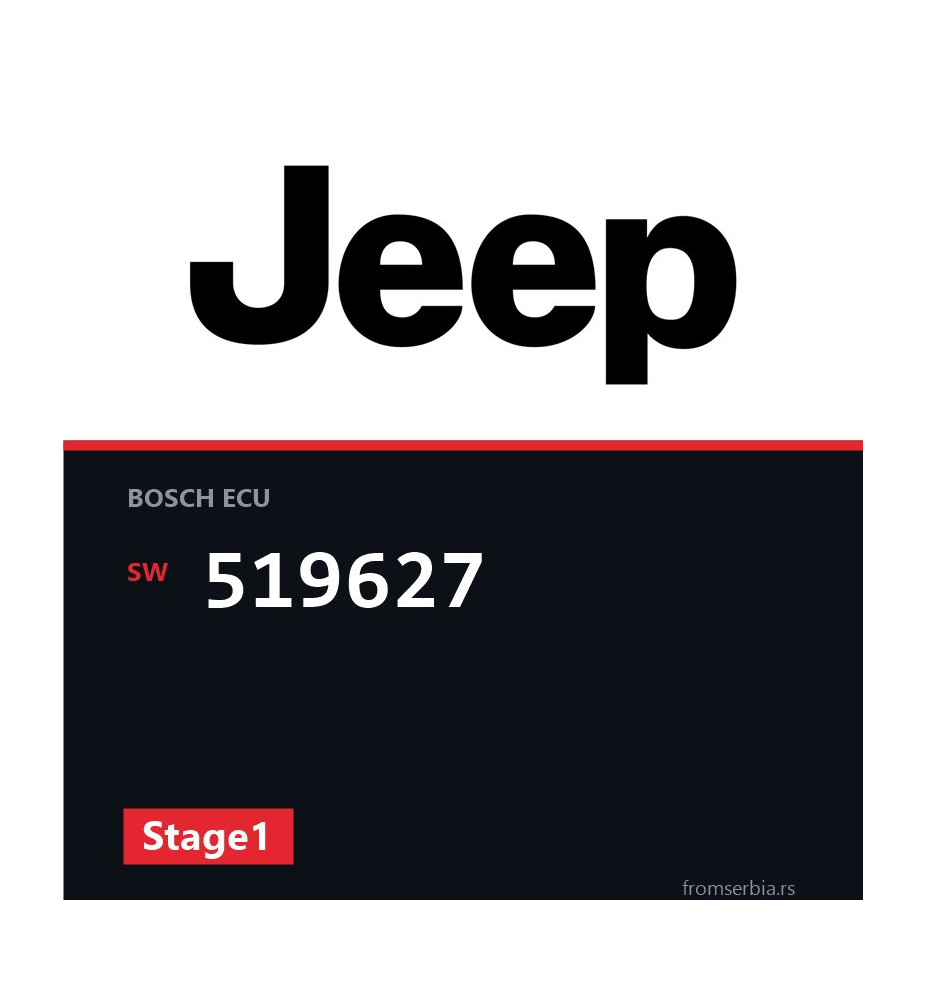 Jeep wrangler 519627 Stage1 tuning file