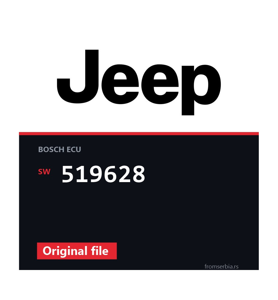 Jeep wrangler 519628 original ECU file
