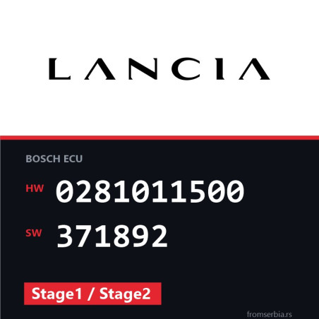 Lancia Lybra 0281011500 371892 Stage1 / Stage2 tuning file