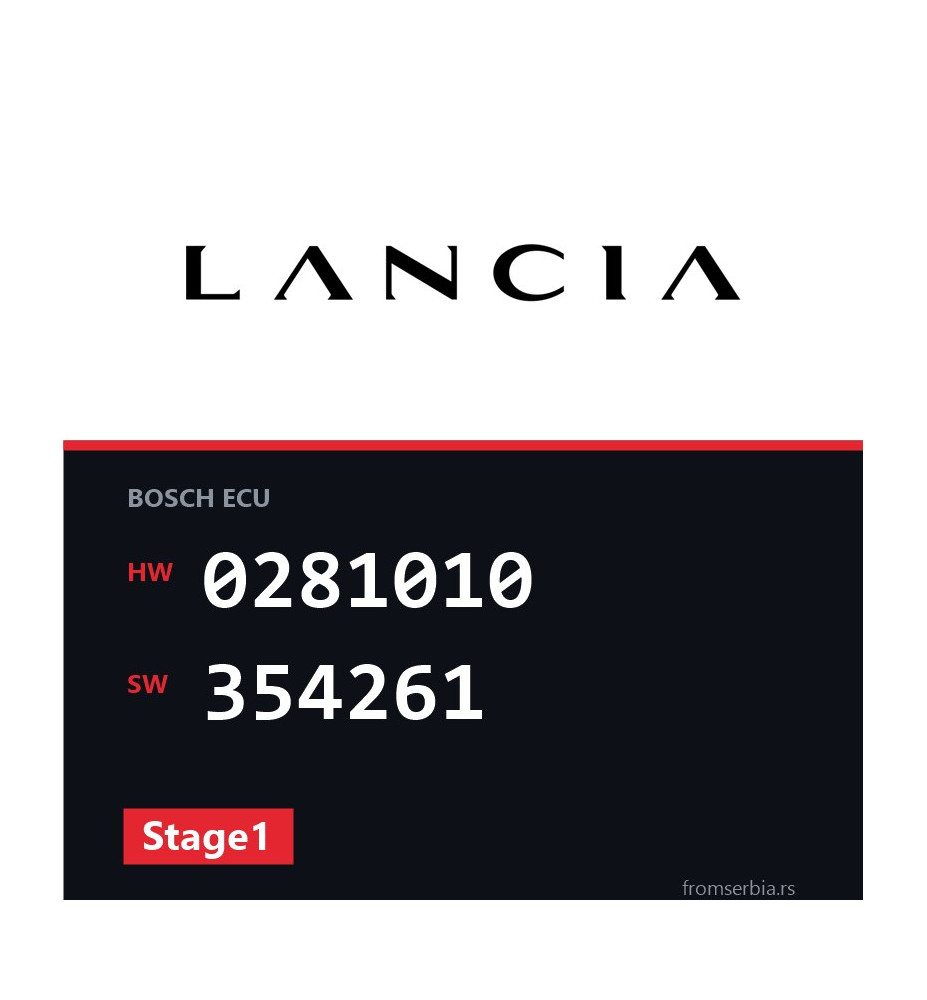 Lancia Lybra 0281010 354261 Stage1 tuning file