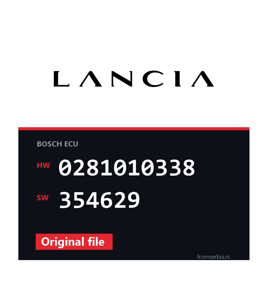 Lancia Lybra 0281010338 354629 original ECU file