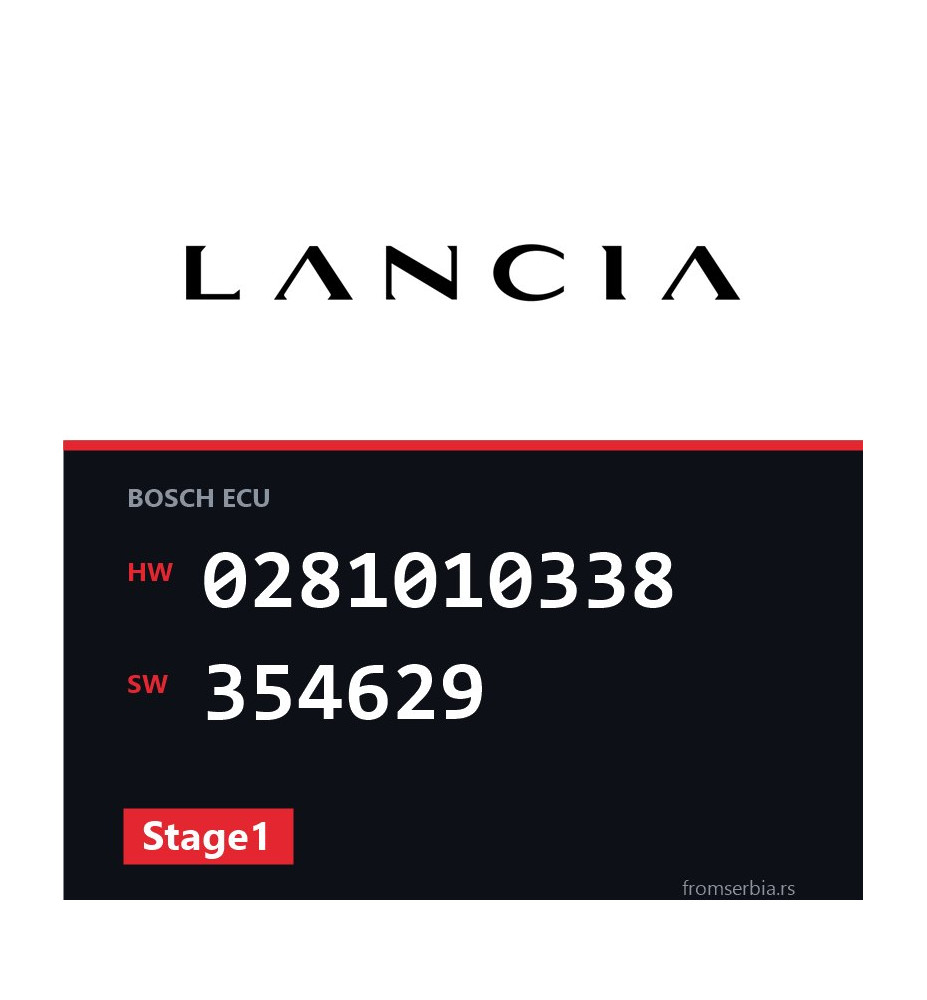 Lancia Lybra 0281010338 354629 Stage1 tuning file