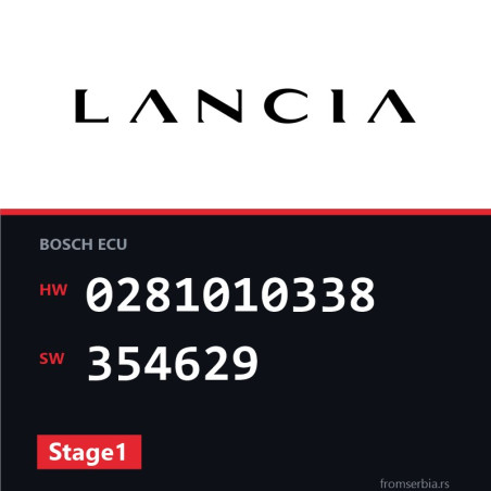 Lancia Lybra 0281010338 354629 Stage1 tuning file
