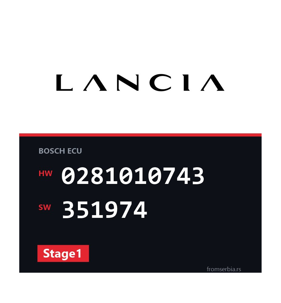 Lancia Lybra 0281010743 351974 Stage1 tuning file