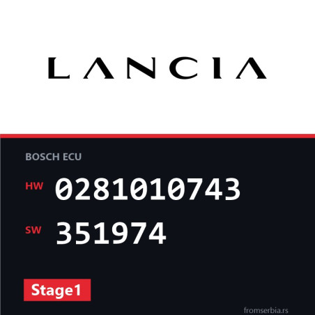 Lancia Lybra 0281010743 351974 Stage1 tuning file