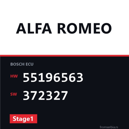 Alfa Romeo 1.9 55196563 372327 Stage1 tuning file