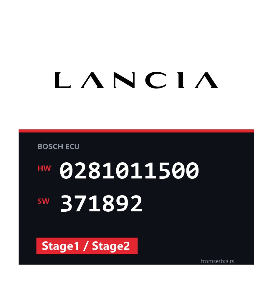 Lancia Lybra 0281011500 371892 Stage1 / Stage2 tuning file