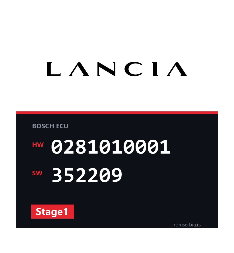 Lancia Lybra 0281010001 352209 Stage1 tuning file