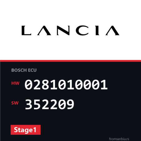 Lancia Lybra 0281010001 352209 Stage1 tuning file
