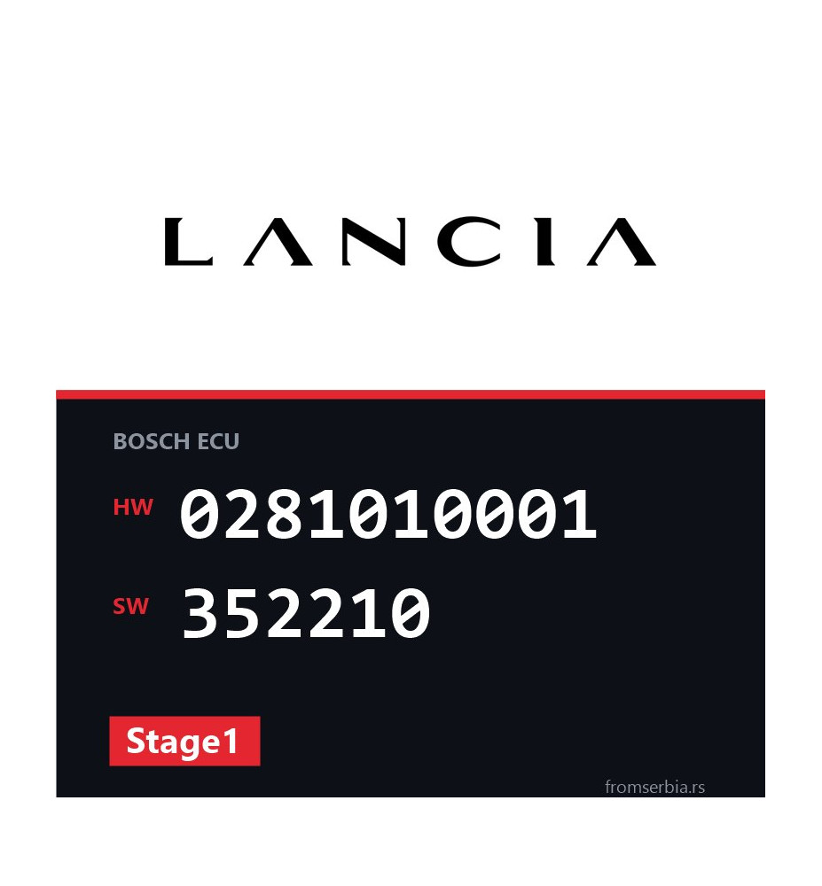 Lancia Lybra 0281010001 352210 Stage1 tuning file