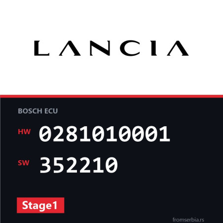 Lancia Lybra 0281010001 352210 Stage1 tuning file