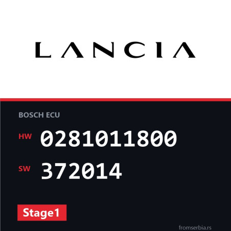 Lancia Phedra 0281011800 372014 Stage1 tuning file