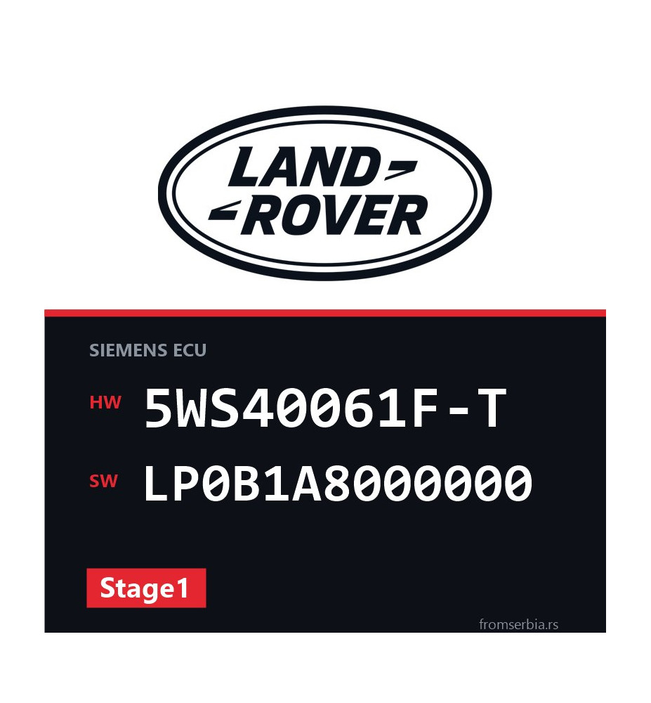 Land Rover Range Rover 5WS40061F-T LP0B1A8000000 Stage1 tuning file
