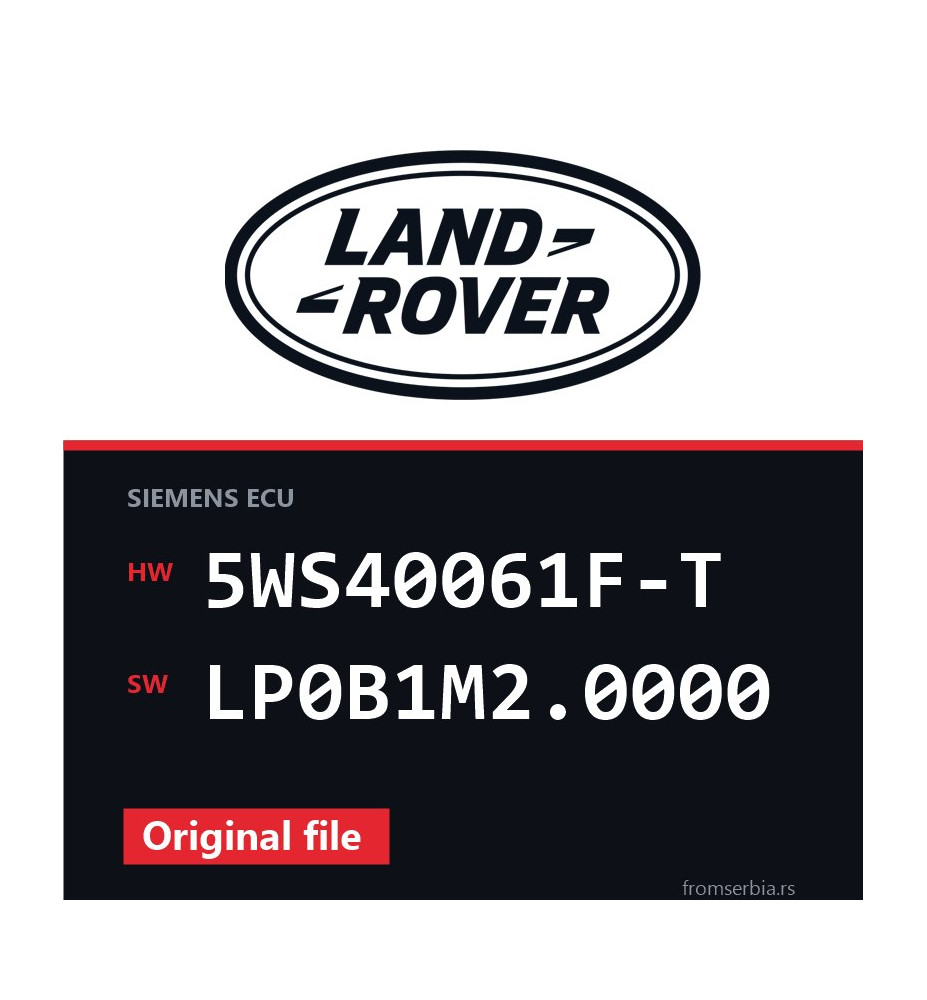 Land Rover Range Rover 5WS40061F-T LP0B1M2.0000 original ECU file