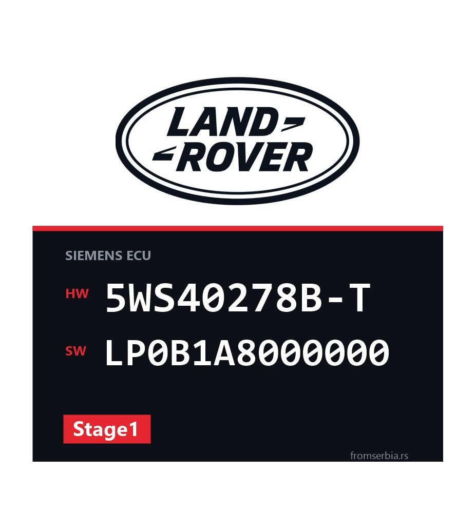 Land Rover Range Rover 5WS40278B-T LP0B1A8000000 Stage1 tuning file