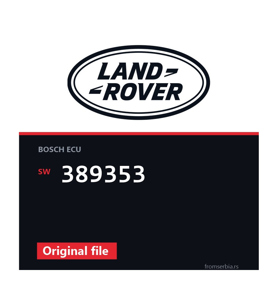 Land Rover Freelander 389353 original ECU file