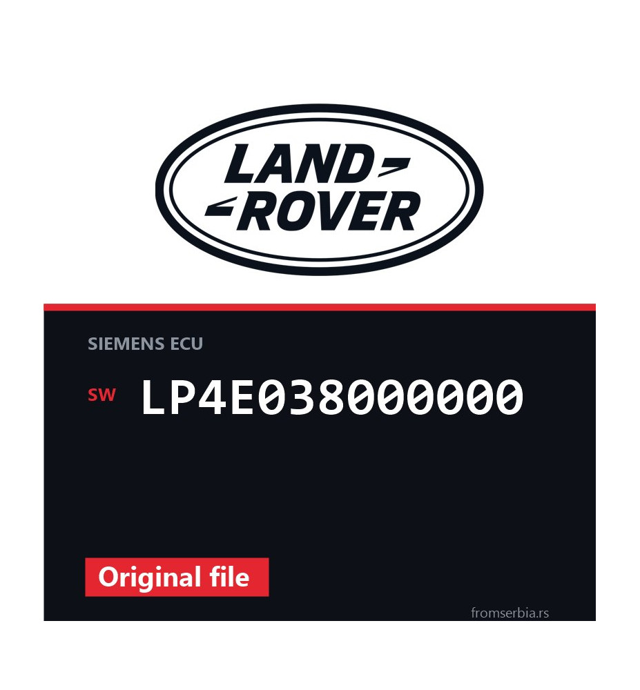 Land Rover Range Rover LP4E038000000 original ECU file