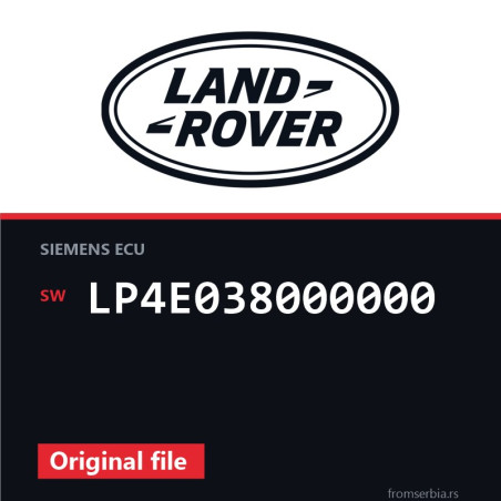 Land Rover Range Rover LP4E038000000 original ECU file