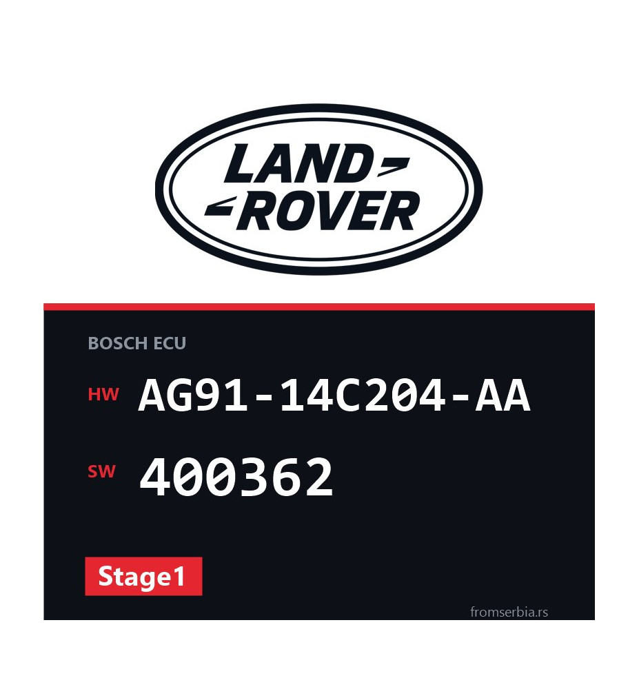 Land Rover Freelander AG91-14C204-AA 400362 Stage1 tuning file