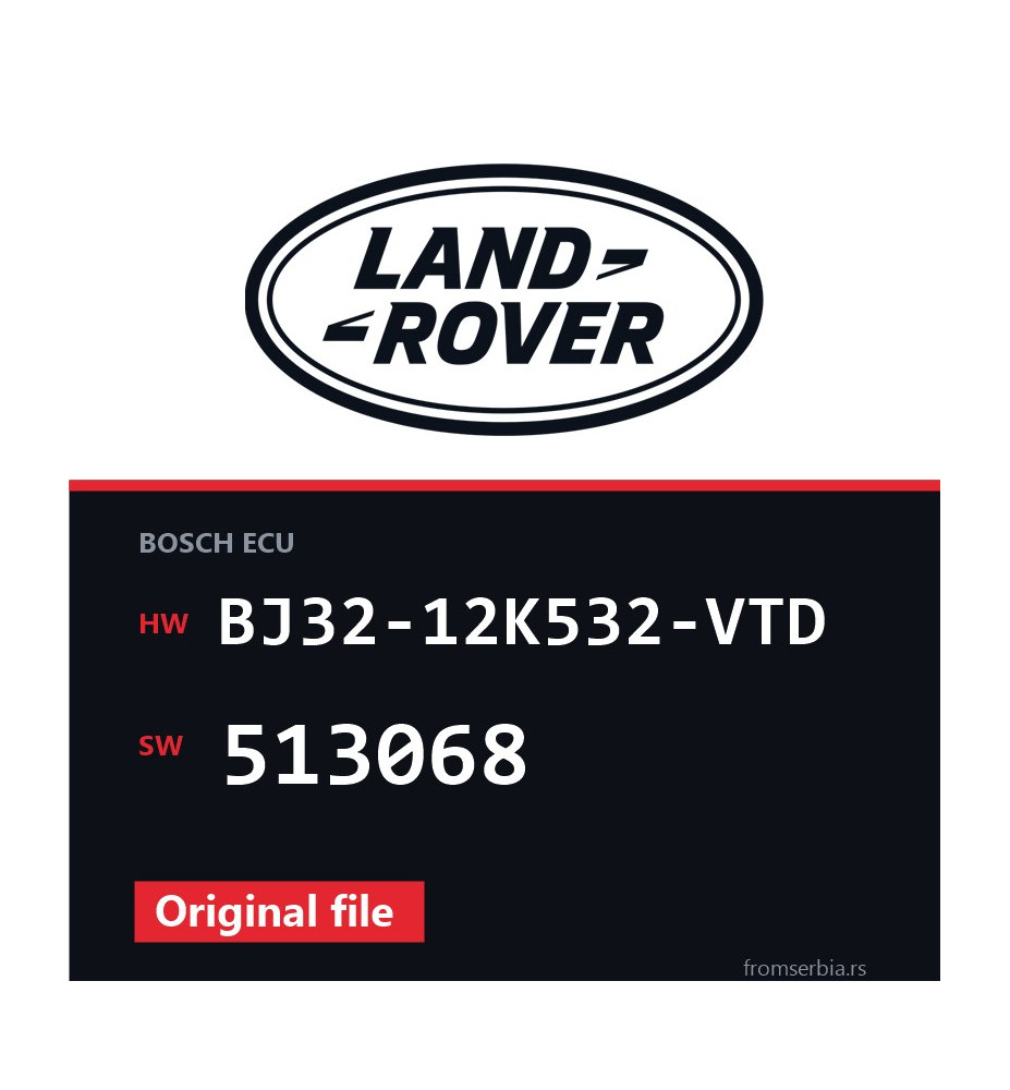 Land Rover Evoque BJ32-12K532-VTD 513068 original ECU file