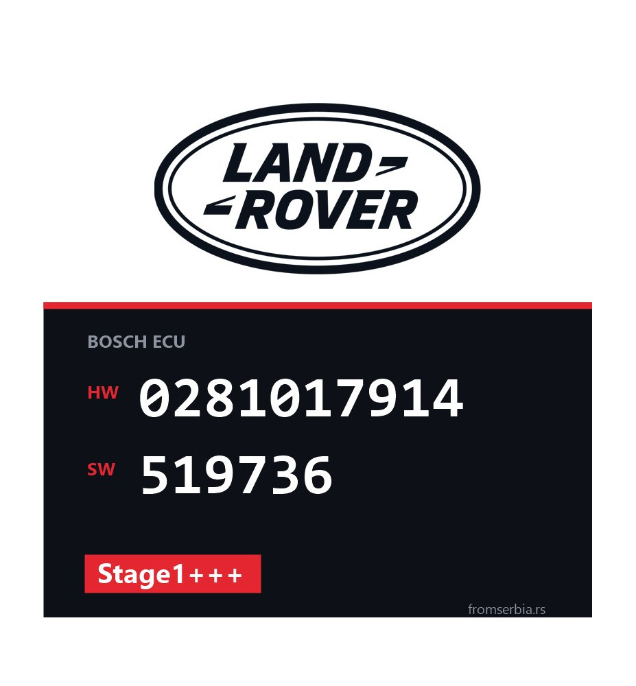 Land Rover 3.0 0281017914 519736 Stage1+++ tuning file