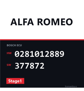 Alfa Romeo 159 0281012889 377872 Stage1 tuning file