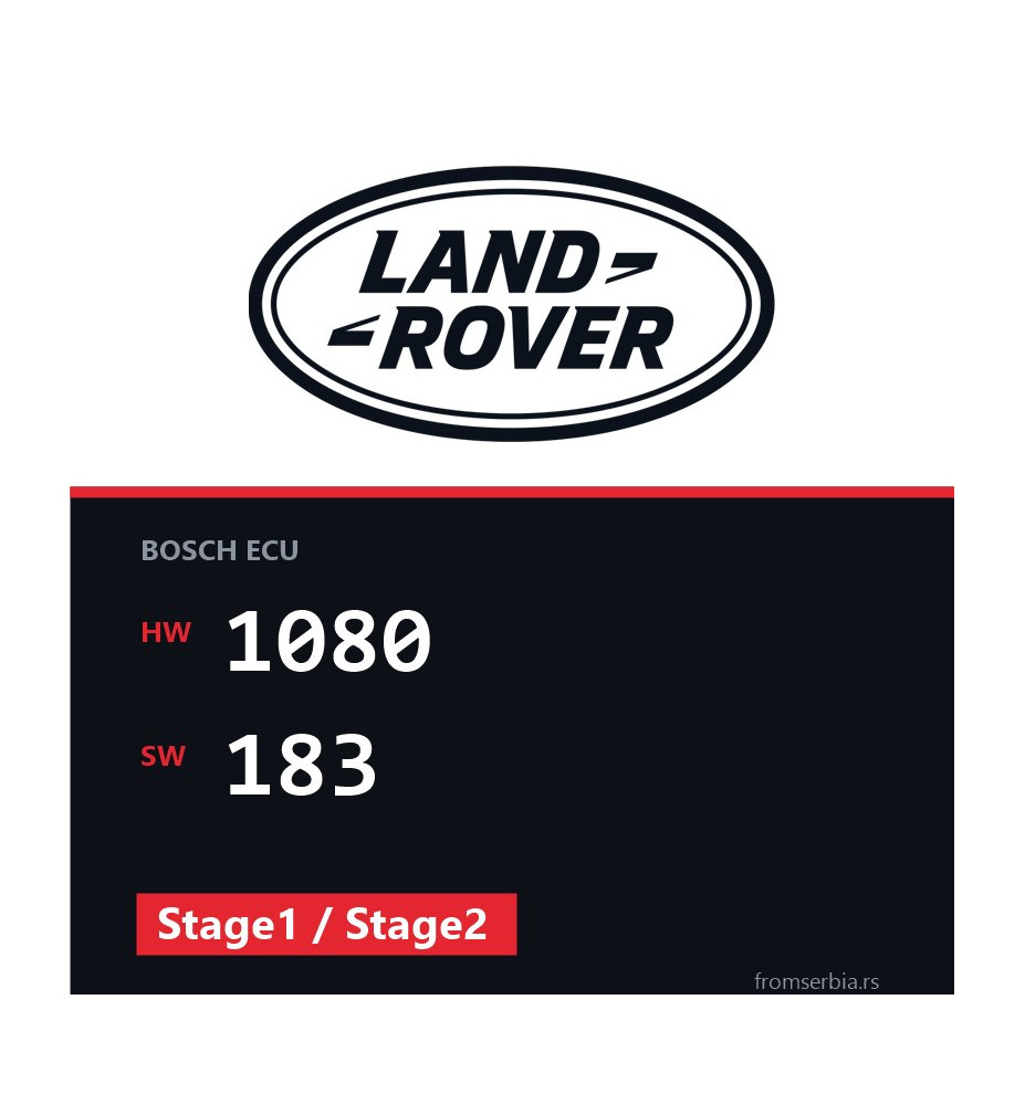 Land Rover Defender 1080 183 Stage1 / Stage2 tuning file