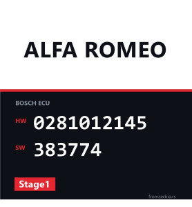 Alfa Romeo 159 0281012145 383774 Stage1 tuning file