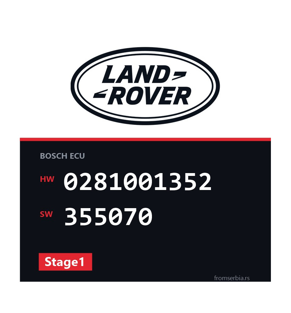 Land Rover Range Rover 0281001352 355070 Stage1 tuning file