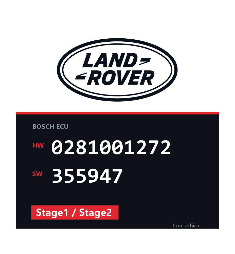 Land Rover Range Rover 0281001272 355947 Stage1 / Stage2 tuning file