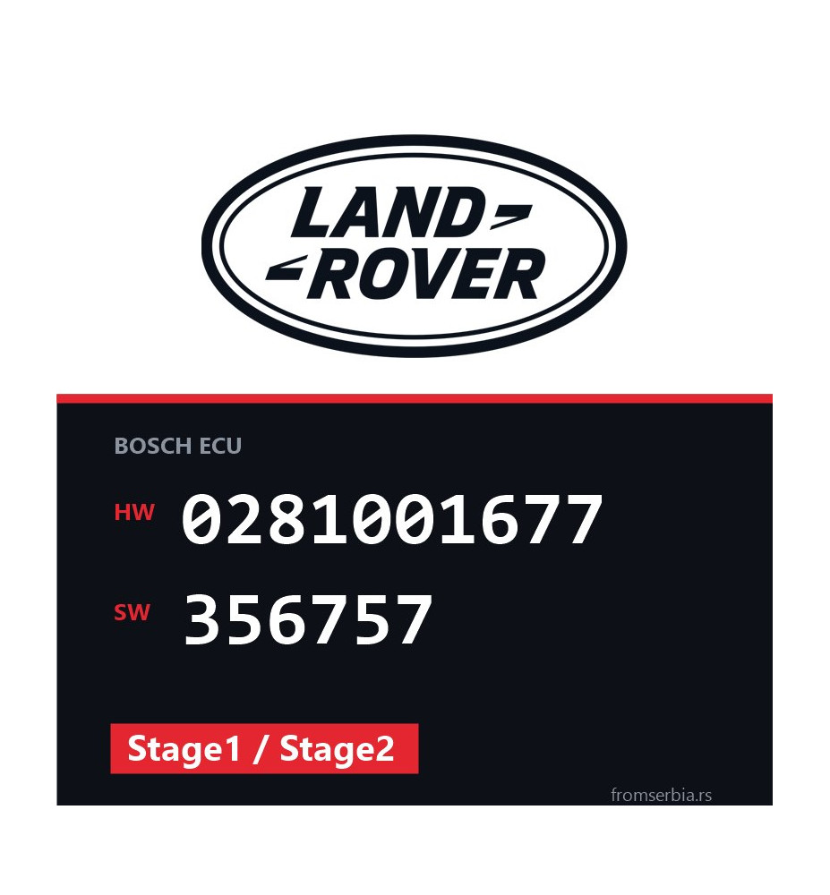 Land Rover Range Rover 0281001677 356757 Stage1 / Stage2 tuning file