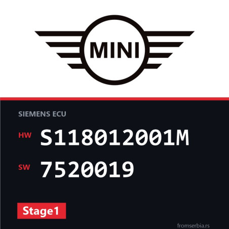 Mini One S118012001M 7520019 Stage1 tuning file