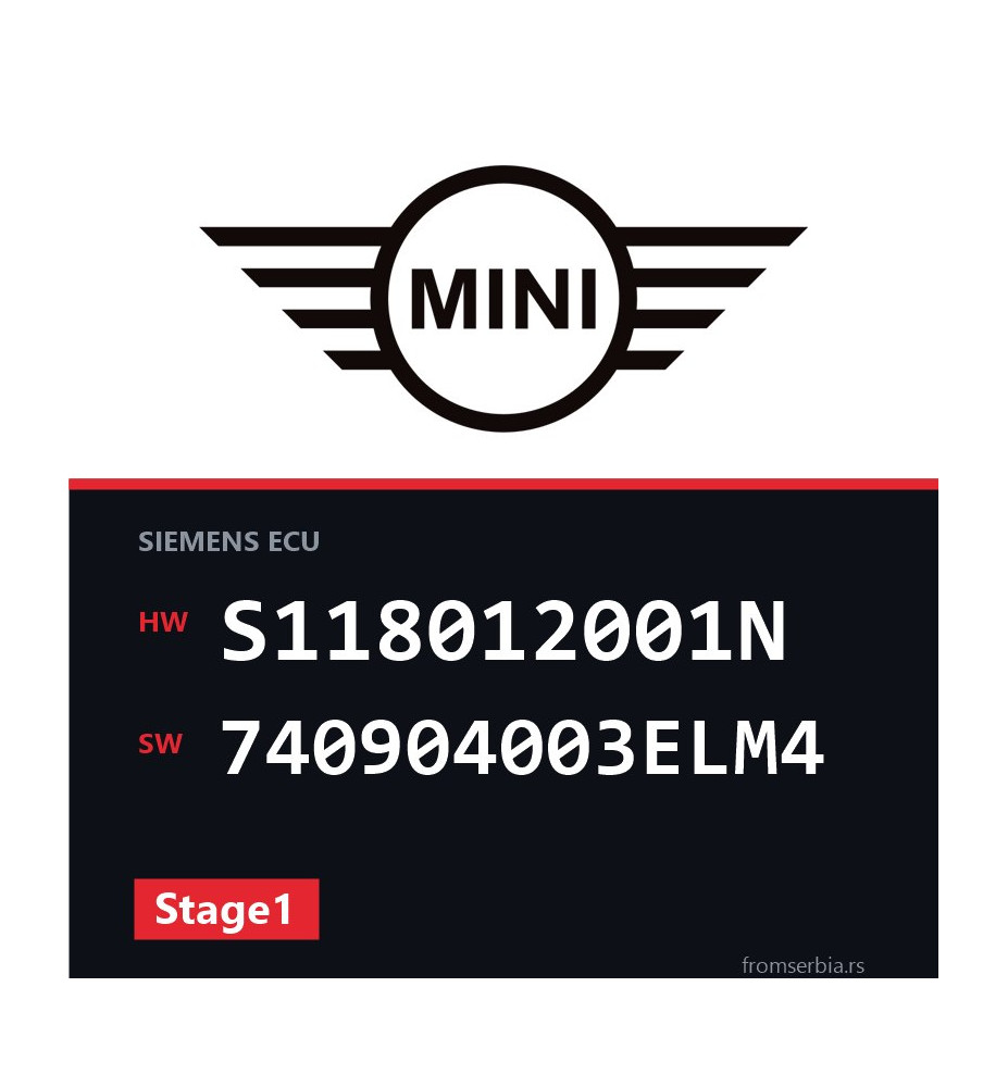 Mini One S118012001N 740904003ELM4 Stage1 tuning file