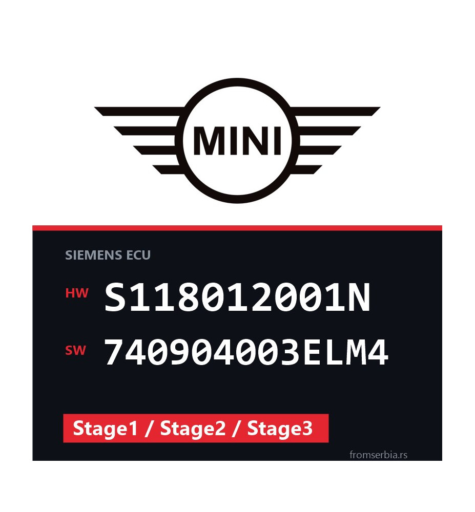Mini S118012001N 740904003ELM4 Stage1 / Stage2 / Stage3 file