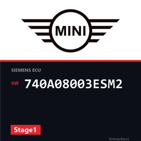 Mini Cooper 740A08003ESM2 Stage1 tuning file