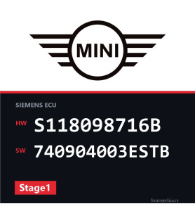 Mini Cooper S118098716B 740904003ESTB Stage1 tuning file