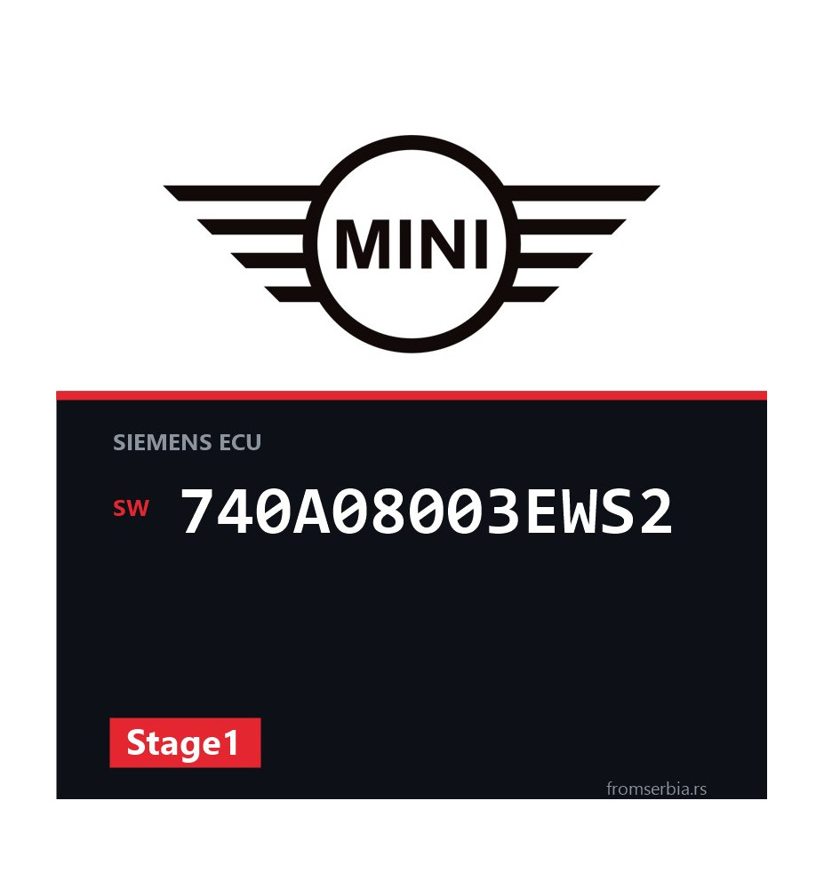 Mini Cooper 740A08003EWS2 Stage1 tuning file