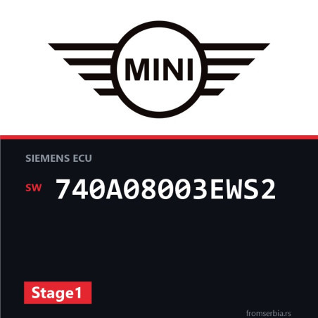 Mini Cooper 740A08003EWS2 Stage1 tuning file